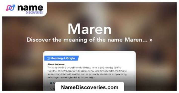 Maren Meaning in English, Maren Baby Name Origin Gender Meaning Pronunciation