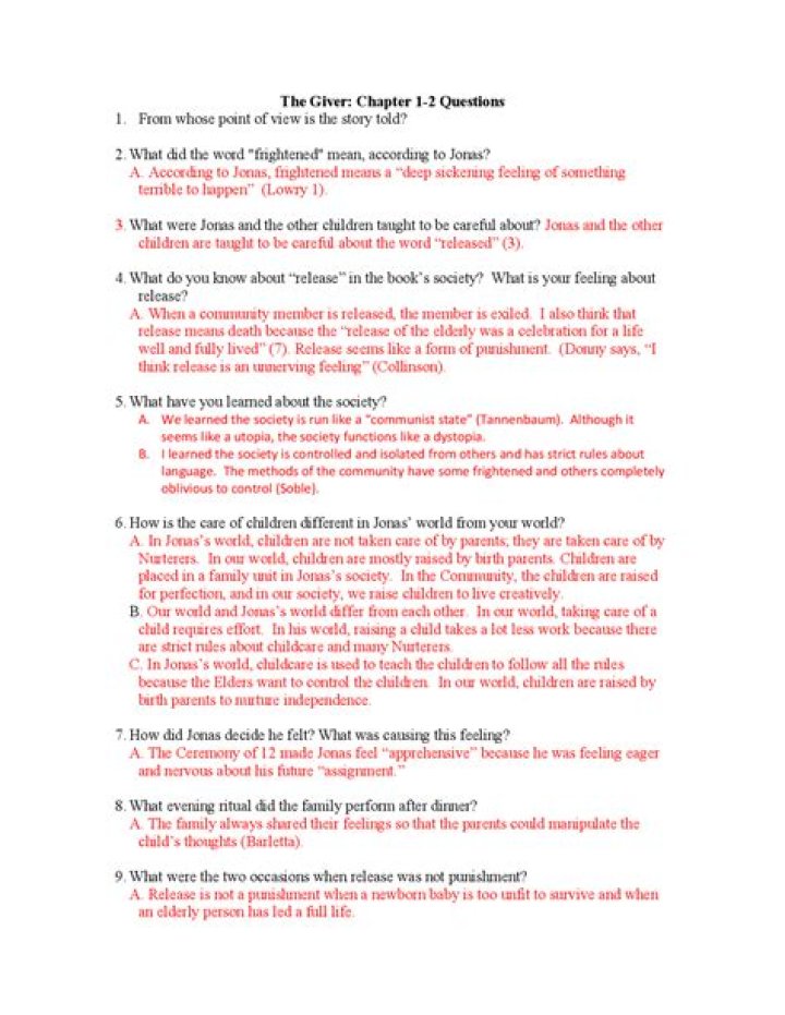 The Giver Tradition and Customs Quotes Page 2